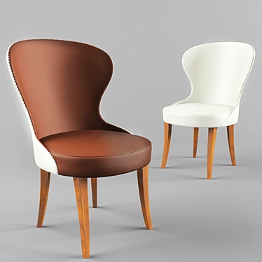 Charme Leather Chair, Lumiere Collection 3D model image 1 