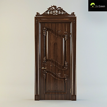 Veneto Wooden Interior Door 3D model image 1 