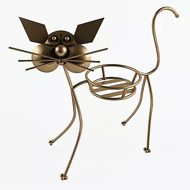 "Cat" Flowerpot Stand 3D model image 1 