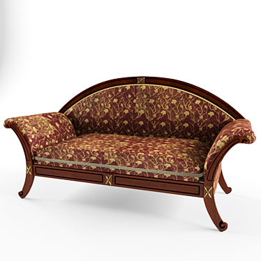 Eleganza Velvet Sofa 3D model image 1 