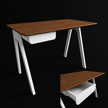 Blu Dot Stash Desk: Sleek Storage Solution 3D model image 1 