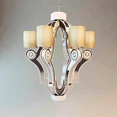 Elegant Avila Chandelier: Radiant Beauty 3D model image 1 