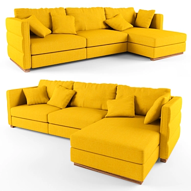 Title: City Sofa: Classic Comfort & Style 3D model image 1 