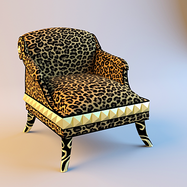 Modern Italian Armchair: COLOMBO STILE 3D model image 1 