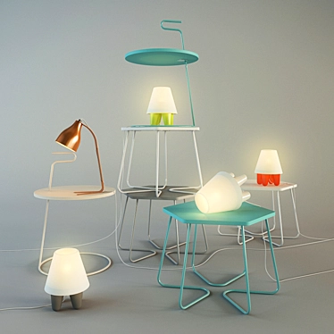 Leitmotiv Mini Set: Perfect for Coffee Tables & Desk Lamps 3D model image 1 