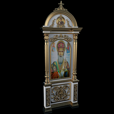 KiO: Minimalistic Russian Orthodox Icon Stand 3D model image 1 