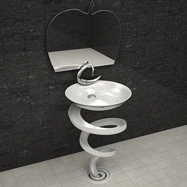 Sleek Designer Sink | Functional & Stylish 3D model image 1 