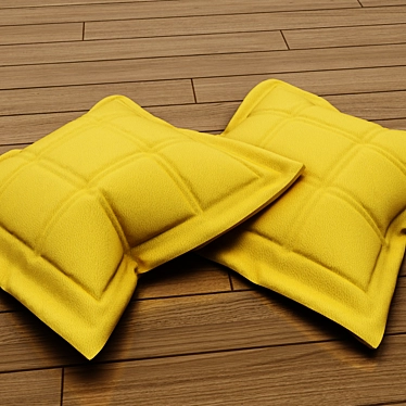 Luxury Leather Cushions 3D model image 1 