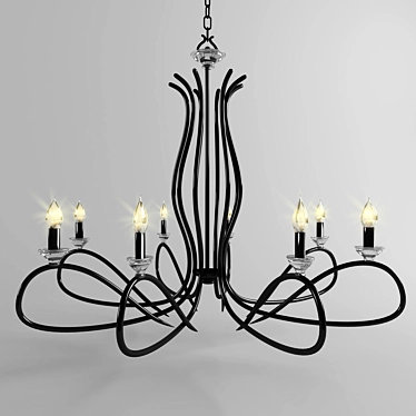 Elegant Austrian Chandelier: DA KO KOLARZ 3D model image 1 