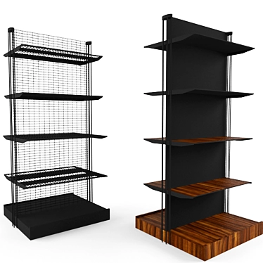 Versatile 100x100x240cm Shopping Rack 3D model image 1 