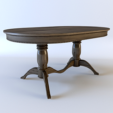 Stylish Wooden Table 3D model image 1 