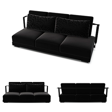 Modern 3-Seater Sofa (2200mm) 3D model image 1 