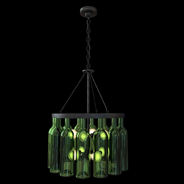 Bottle Brilliance Chandelier 3D model image 1 