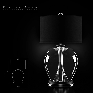 Pieter Adam Rosedale Table Lamp 3D model image 1 