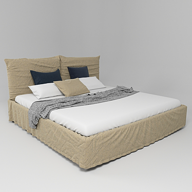 Bonaldo Toolate Bed - Sleek Modern Design 3D model image 1 