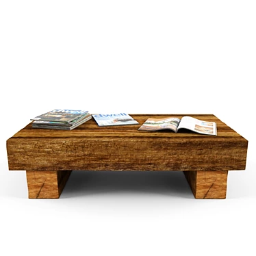 Sleek Modern Coffee Table 3D model image 1 