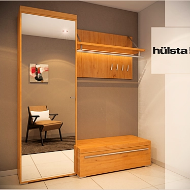 Modern German Hallway Furniture 3D model image 1 