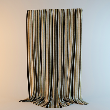 Versatile Straight Curtain 3D model image 1 