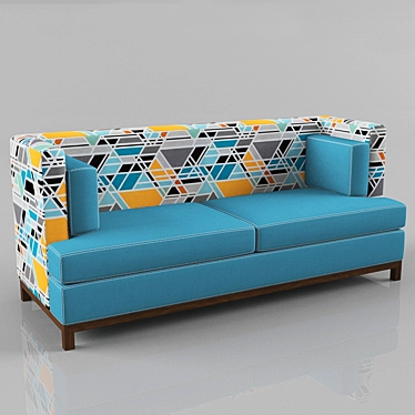 Compact Wall Sofa 3D model image 1 