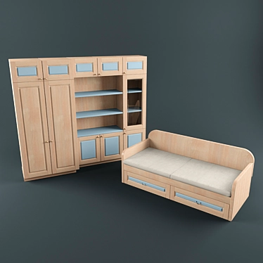 Boy's Nursery Furniture | Stylish and Functional 3D model image 1 