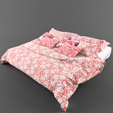 Cozy Dreams Bed 3D model image 1 