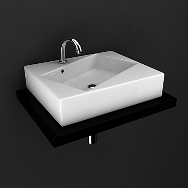 Sleek Tabletop Washbasin: Modern Design 3D model image 1 