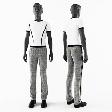 Sporty Mannequin: High-Quality Athletic Attire 3D model image 1 