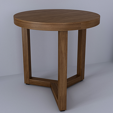 Title: Wooden Tripod Coffee Table 3D model image 1 