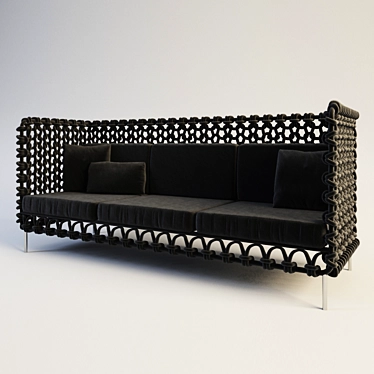 Cabaret High Back Sofa 3D model image 1 
