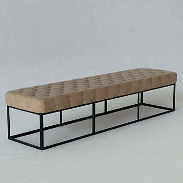 Eichholtz York Leather Bench 3D model image 1 