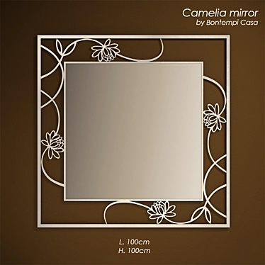 Elegant Camelia Mirror - Bontempi Casa 3D model image 1 