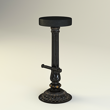 Elegant Ornamental Barstool 3D model image 1 