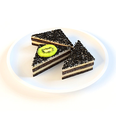 Chocolate Kiwi Cake 3D model image 1 