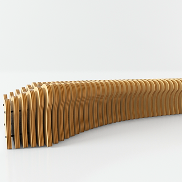 Parametric Bench: Innovative Design, Optimal Size 3D model image 1 