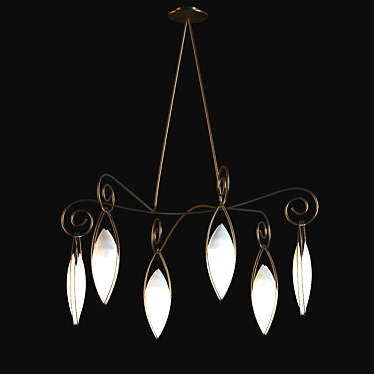 Elegant Creole Pendant Light 3D model image 1 