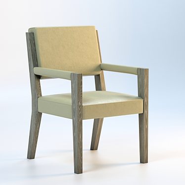 Elegant Velvet Dining Chair 3D model image 1 