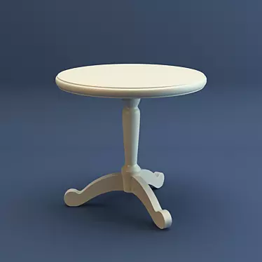 Vintage Round Albert Table 3D model image 1 