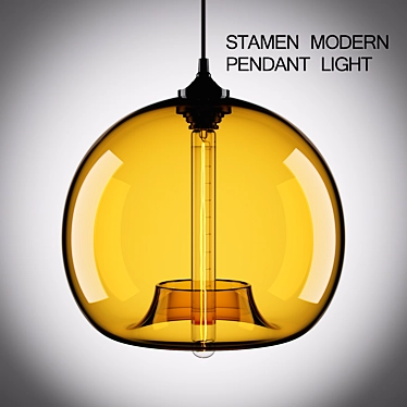 Simplicity Refined: Stamen Pendant 3D model image 1 