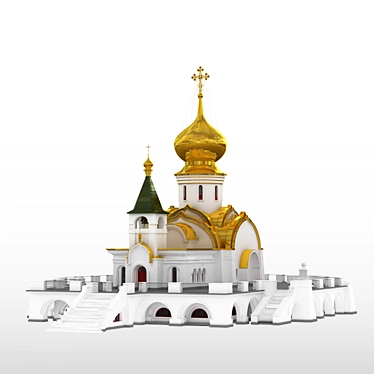 Seraphim of Sarov Temple: Sacred Structure in Khabarovsk 3D model image 1 