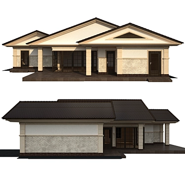 Modern Luxury Cottage 3D model image 1 