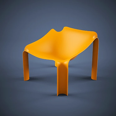 ErgoPlast Chair: Comfortable, Stylish 3D model image 1 