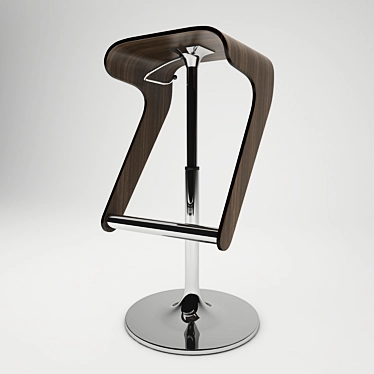 Sleek Contemporary Bar Stool 3D model image 1 