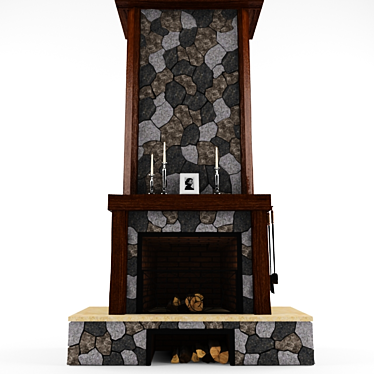 Cozy Hearth: Elegant Fireplace 3D model image 1 