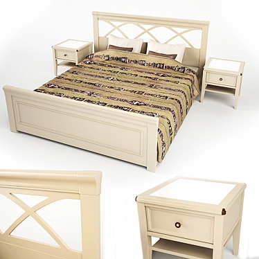 Thumbs Up Bed Set 3D model image 1 