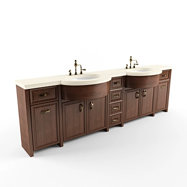 Bathroom Vanity with Sink 3D model image 1 