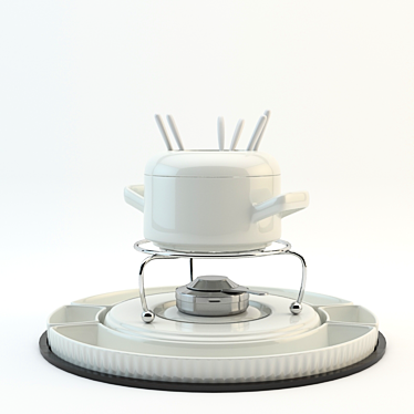 Cheesy Delight Fondue Set 3D model image 1 