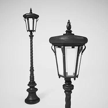 Handcrafted Iron Lighting by Robers 3D model image 1 