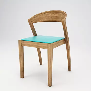 Silsa Zanna: Elegant Wooden Chair 3D model image 1 