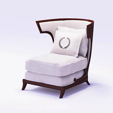 Atrium Mahogany Wood Chair 3D model image 1 