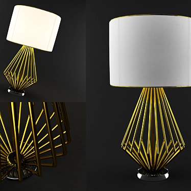 Golden Elegance: Truman Table Lamp 3D model image 1 